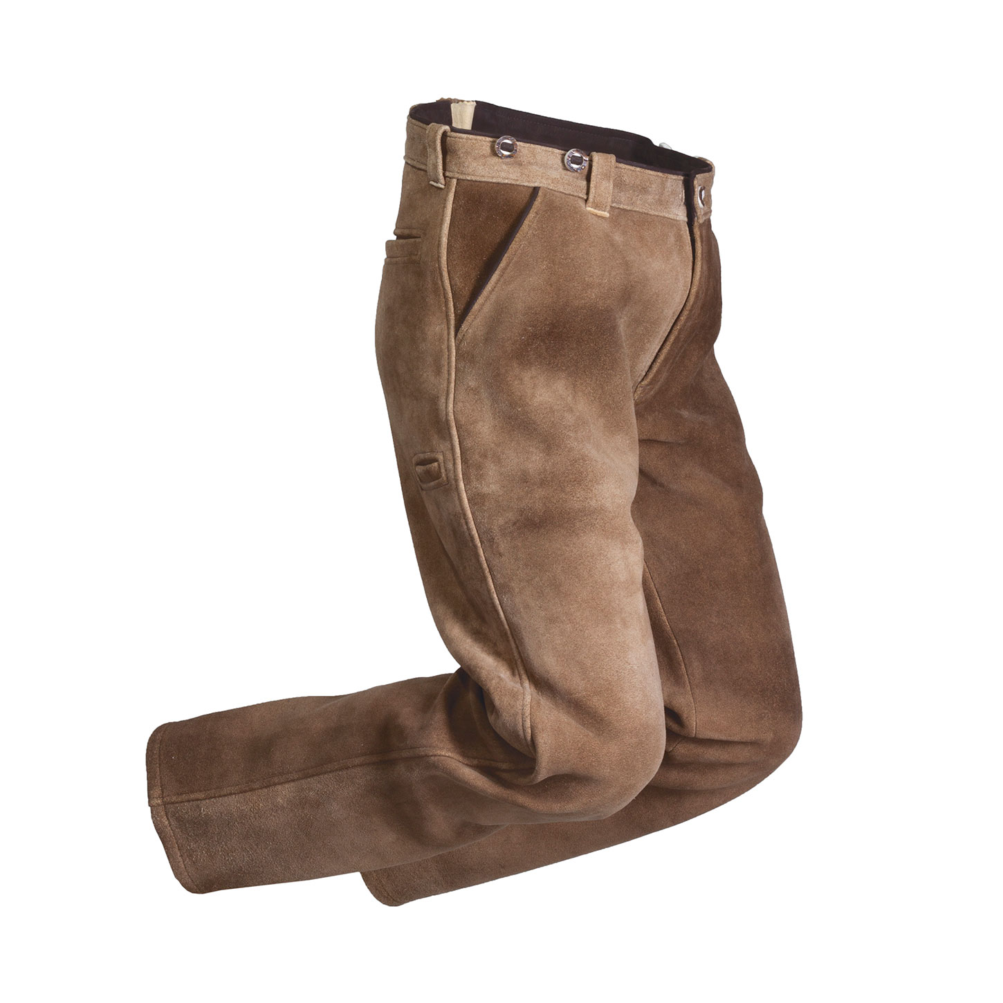 Hirschlederhose »Allround« in Farbe Altgold in Seitenansicht
