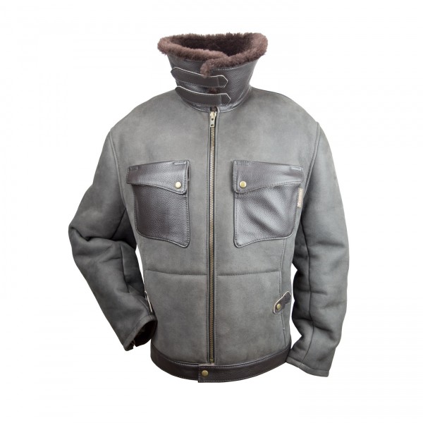 Vorschau: Pilotenjacke / Fliegerjacke aus echtem Lammfell