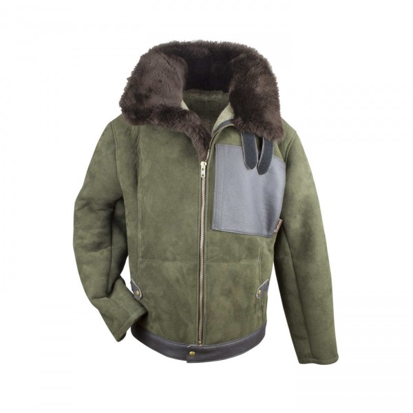 Vorschau: Pilotenjacke / Fliegerjacke aus echtem Lammfell